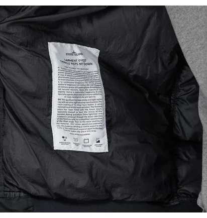 Stone Island Garment Dyed Nylon Down Jacket (Navy)