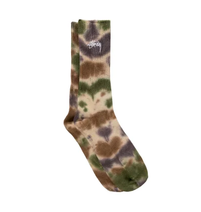Stüssy Tie Dye Socks (Lila / Grün / Braun)
