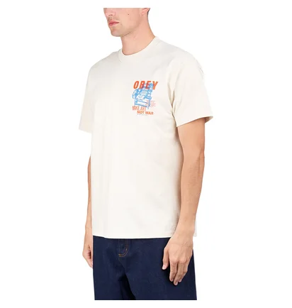 Obey Printing Press Make Art Classic T-Shirt (Beige)