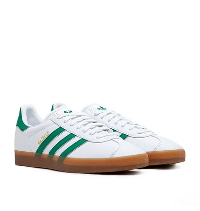 adidas Gazelle (Weiß / Grün / Gum)