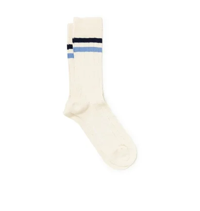 Norse Projects Bjarki Slub Stripe Socks (Cream)