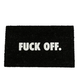 Raised by Wolves Fuck Off Coco Mat (Schwarz)