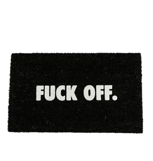 Raised by Wolves Fuck Off Coco Mat (Schwarz)