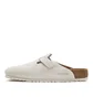 Birkenstock Boston Soft Footbed Suede Leather Regular (Beige)