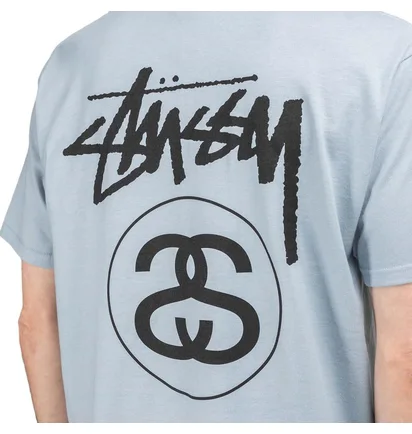 Stüssy Stock Link Tee (Graublau)