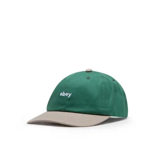 Obey Benny VI Panel Snapback Cap (Grün / Beige)