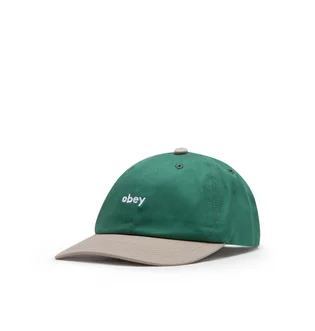 Obey Benny VI Panel Snapback Cap (Grün / Beige)