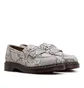 Dr. Martens Adrian Snaffle Python Print Suede Loafers (Beige)