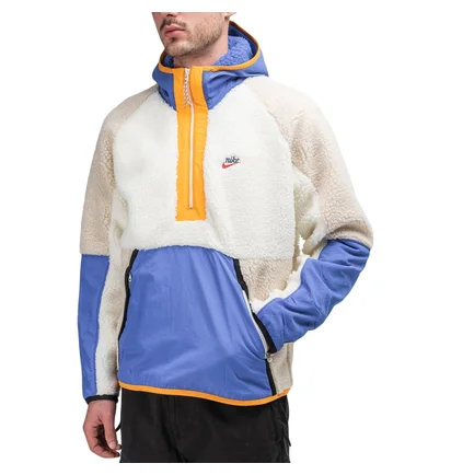 Nike Fleece Anorak (Beige / Blau)