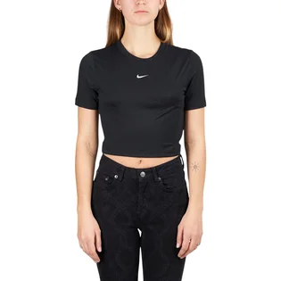 Nike W NSW ESSNTL TEE SLIM CRP (Schwarz)