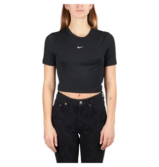 Nike W NSW ESSNTL TEE SLIM CRP (Schwarz)
