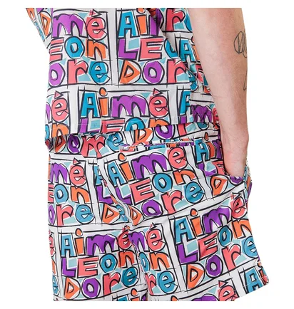 Aimé Leon Dore Crayon Print Swim Shorts (Multi)