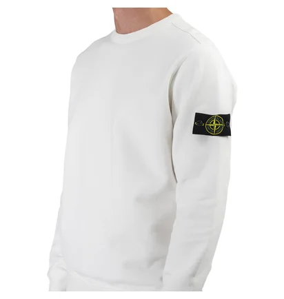 Stone Island Fleece Sweat Shirt (Weiß)