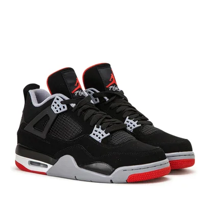 Air Jordan 4 Retro 'Black Cement' (Schwarz / Rot)