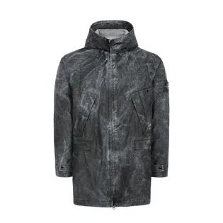 Stone Island Membrana 3L Dust Color Finish Jacket (Schwarz)