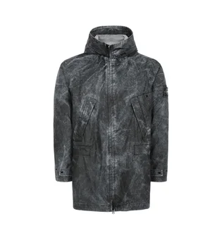 Stone Island Membrana 3L Dust Color Finish Jacket (Schwarz)
