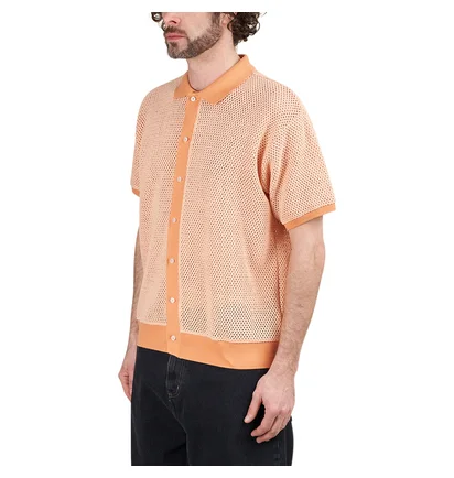Obey Grove Button-Up Polo (Orange)