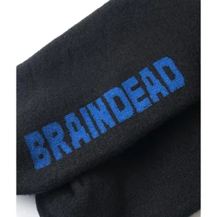 Brain Dead Striped Logo Socks (Schwarz / Blau / Orange)