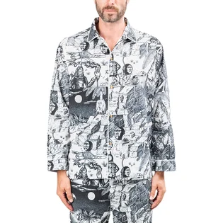Brain Dead Wild Things Pajama Top (Schwarz / Weiß)