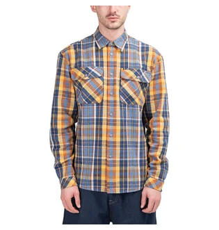 Lee x Timberland Flannel Shirt (Blau / Braun)