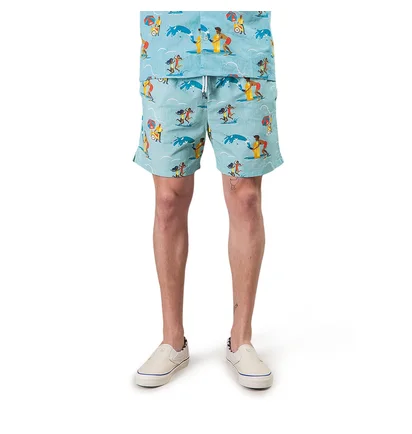 Aimé Leon Dore Block Party Swim Trunks (Blau)
