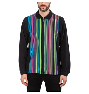 Stüssy Simon LS Zip Polo (Schwarz)