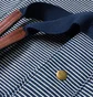 Vans Vault Hickory Stripe Tote Bag Mt Vernon (Blau / Weiß)