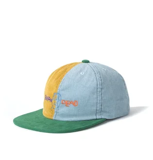 Brain Dead Corduroy Color-Blocked Strap Back (Blau / Gelb)