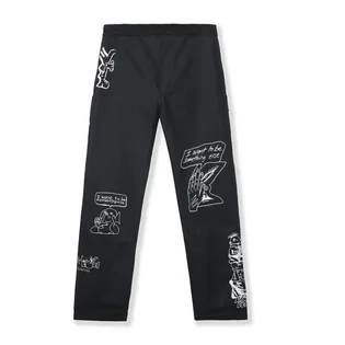 Brain Dead Printed Canvas Carpenter Pant (Schwarz)