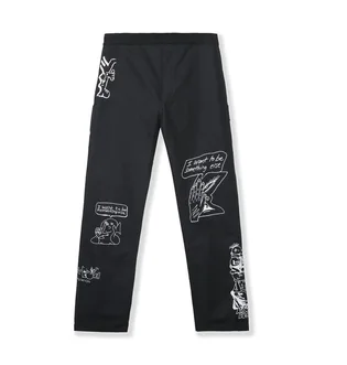 Brain Dead Printed Canvas Carpenter Pant (Schwarz)
