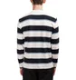 Norse Projects Johannes Textured Stripe Longsleeve (Dunkelblau)