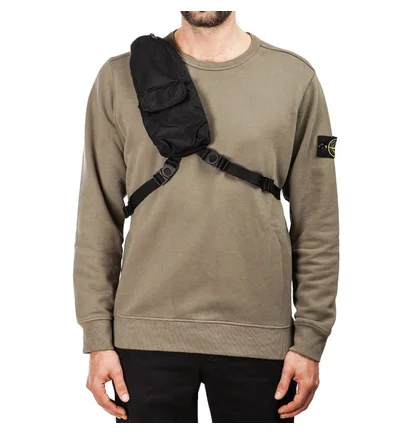 Stone Island GD Compact Nylon One-Shoulder (Schwarz)
