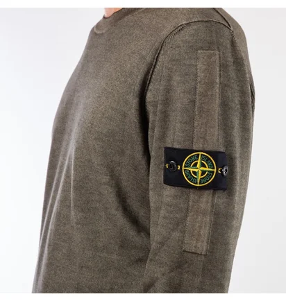 Stone Island Wool Sweat Shirt (Olive)