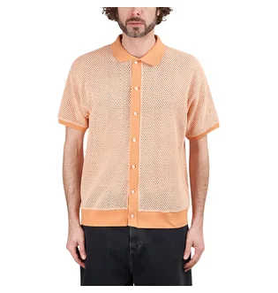 Obey Grove Button-Up Polo (Orange)