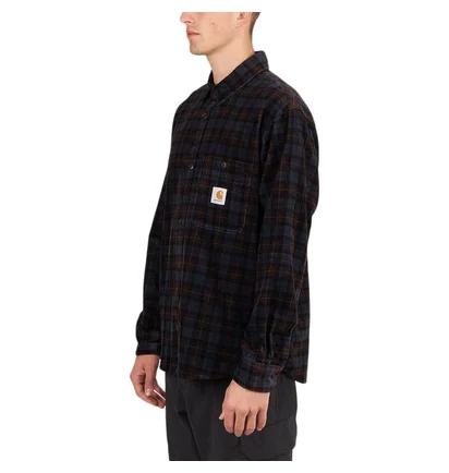Carhartt WIP Flint Shirt Breck Check Print (Blau / Schwarz)