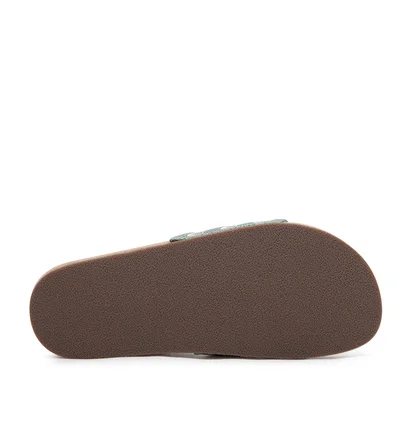 adidas Adilette (Silber / Mint / Braun)