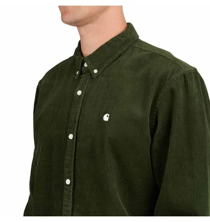 Carhartt WIP L/S Madison Cord Shirt (Dunkelgrün)