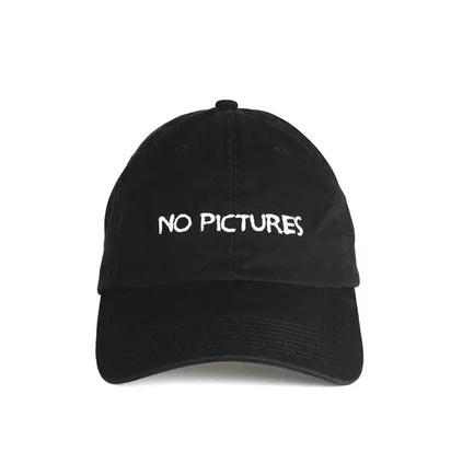 NASASEASONS Cap 'No Pictures' (Schwarz / Weiß)