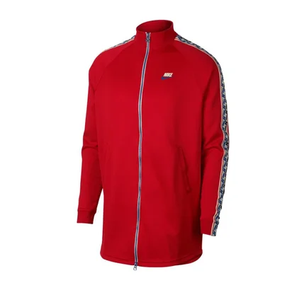 Nike NSW Taped Track Jacket Poly (Rot / Weiß)