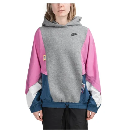 Nike WMNS Icon Clash Hoodie (Grau / Rosa)