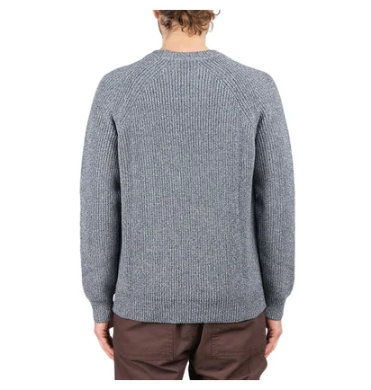 Norse Projects Roald Raglan Indigo Mouliné Pullover (Grau)