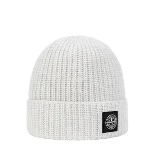 Stone Island Geelong Wool Patch Beanie (Grau)
