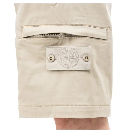 Stone Island Ghost Piece Bermuda Shorts (Beige)