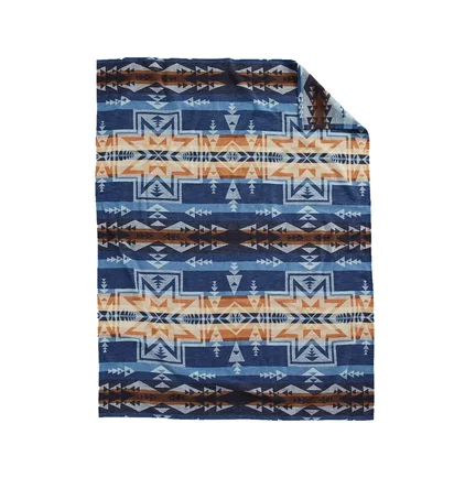 Pendleton Organic Cotton Jacquard Blanket (Navy / Multi)