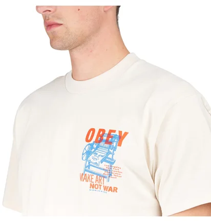 Obey Printing Press Make Art Classic T-Shirt (Beige)