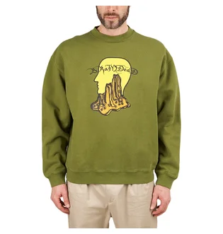 Brain Dead Mount Slime Crewneck (Oliv)