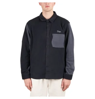 Dime Polar Fleece Button Up Shirt (Schwarz)