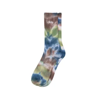 Stüssy Earth DYE Crew Socks (Olive / Blau / Braun)