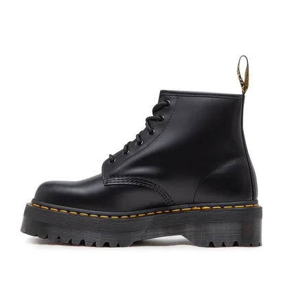 Dr. Martens 101 Smooth Leather Platform Ankle Boots (Schwarz)