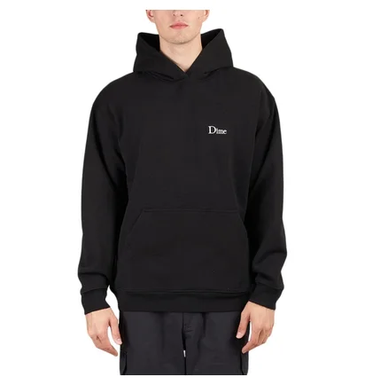 Dime Classic Small Logo Hoodie (Schwarz)